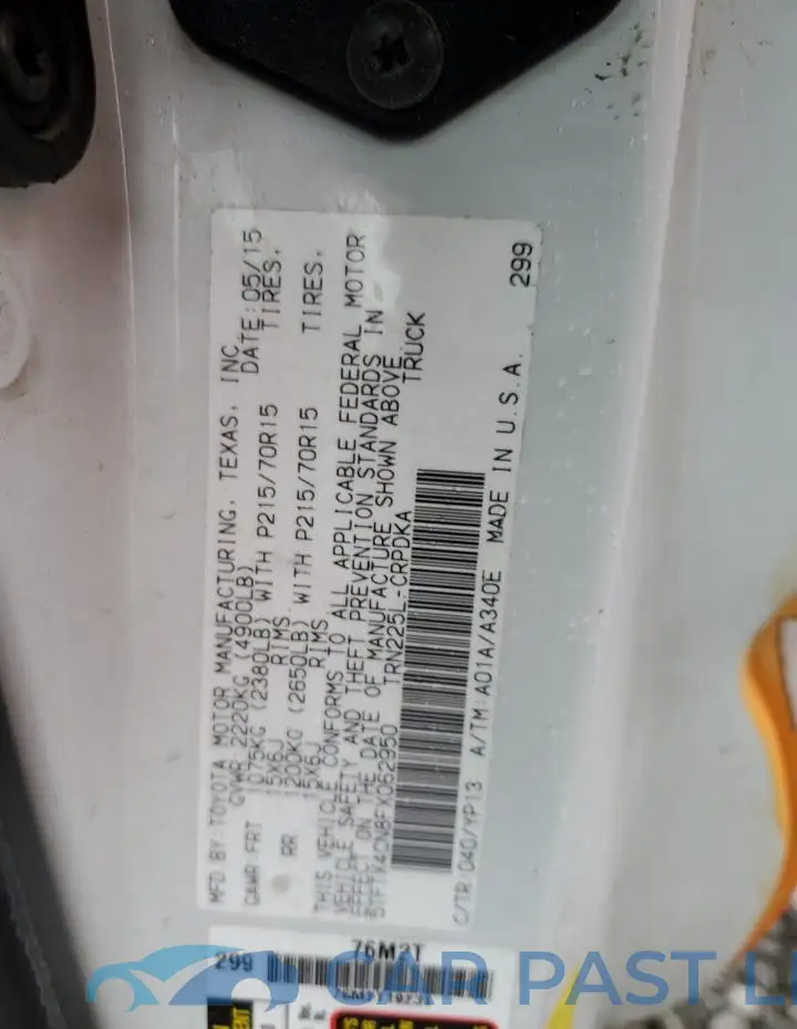 5TFTX4CN8FX062950# 12