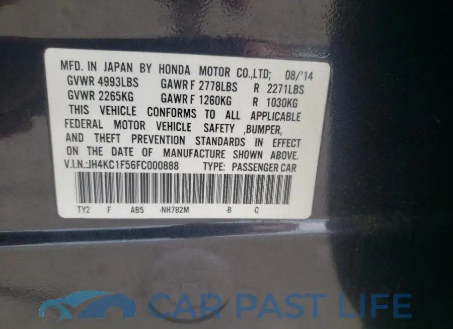 JH4KC1F56FC000888# 12
