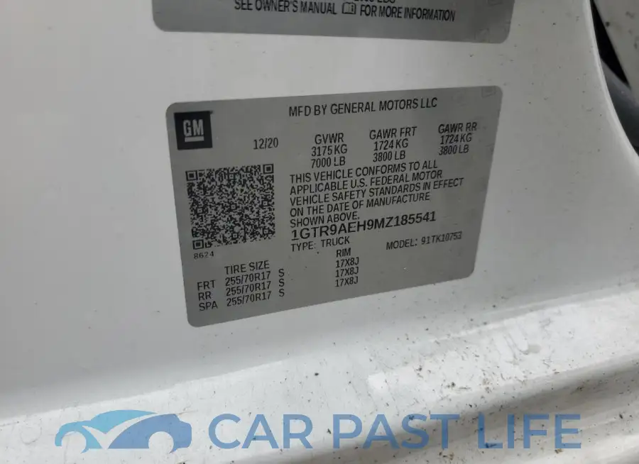 1GTR9AEH9MZ185541# 13