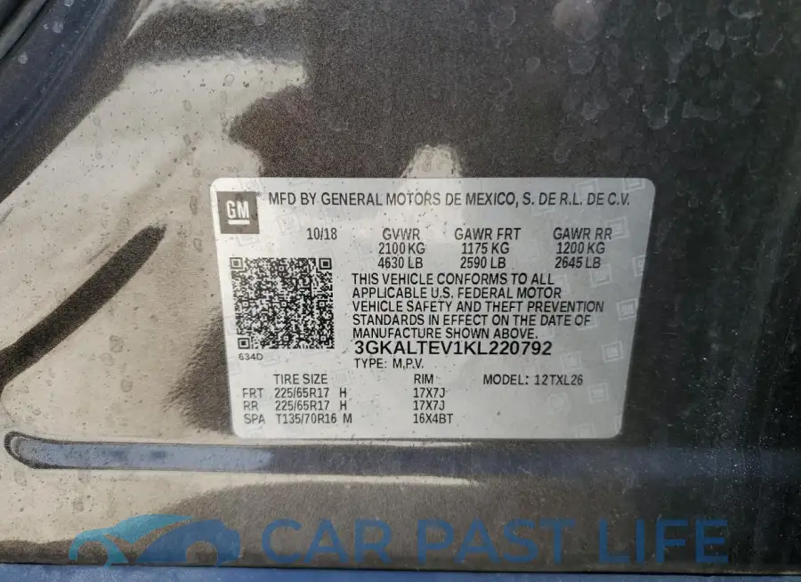 3GKALTEV1KL220792# 13