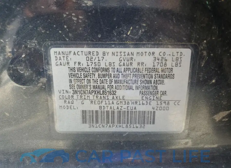3N1CN7APXHL851632# 13