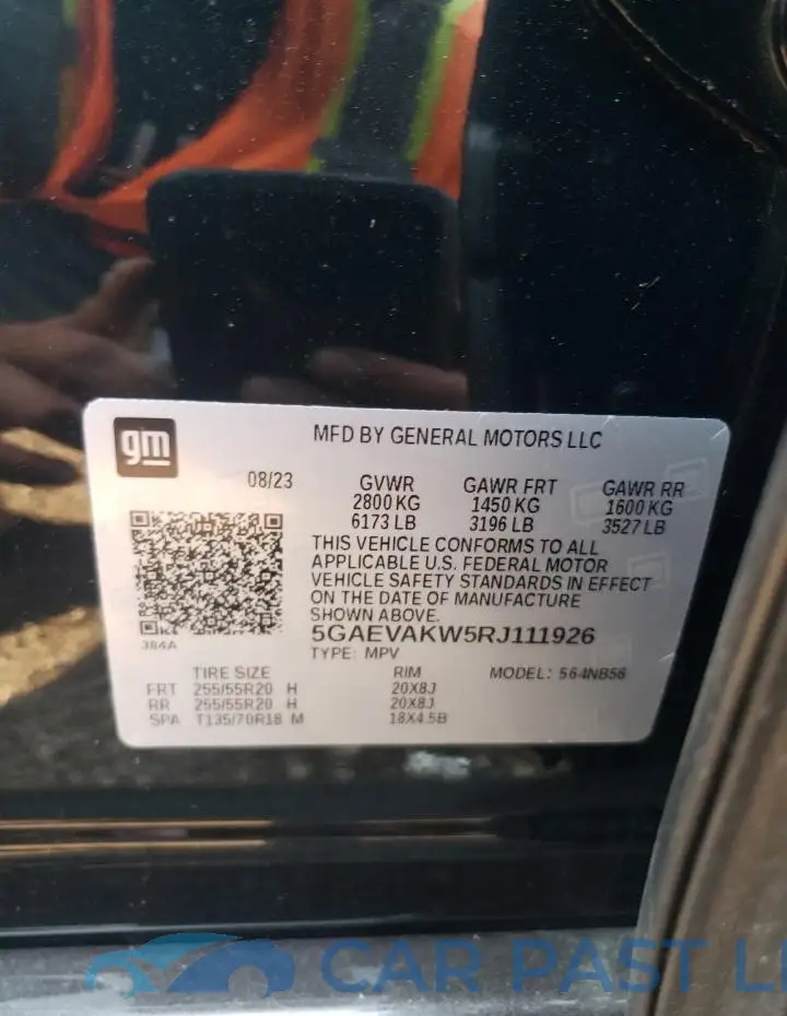 5GAEVAKW5RJ111926# 13