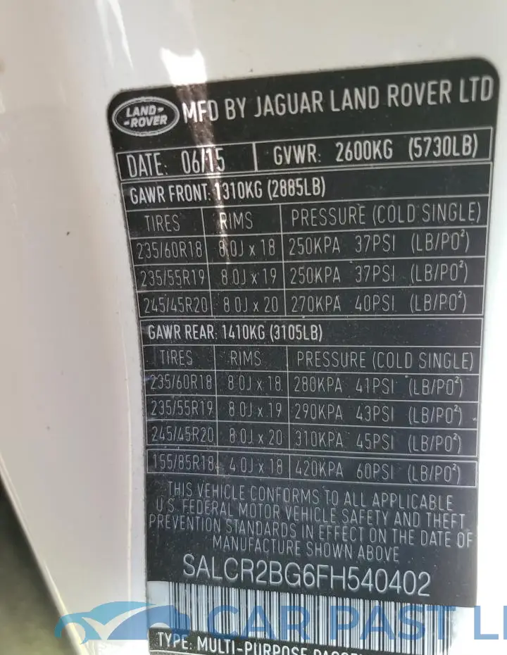 SALCR2BG6FH540402# 12