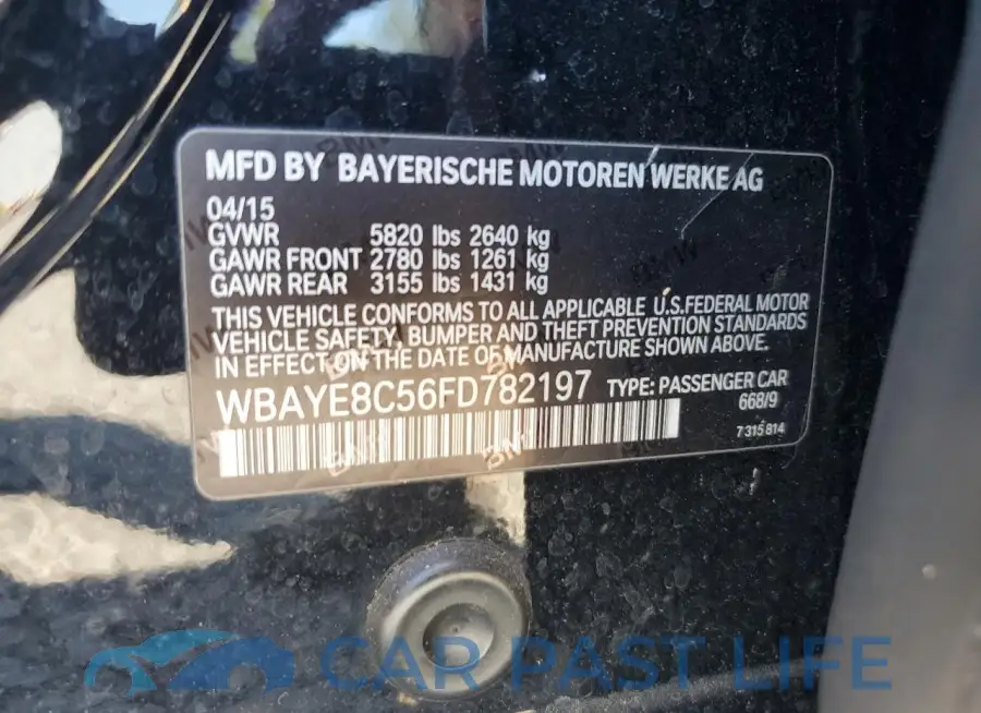 WBAYE8C56FD782197# 12