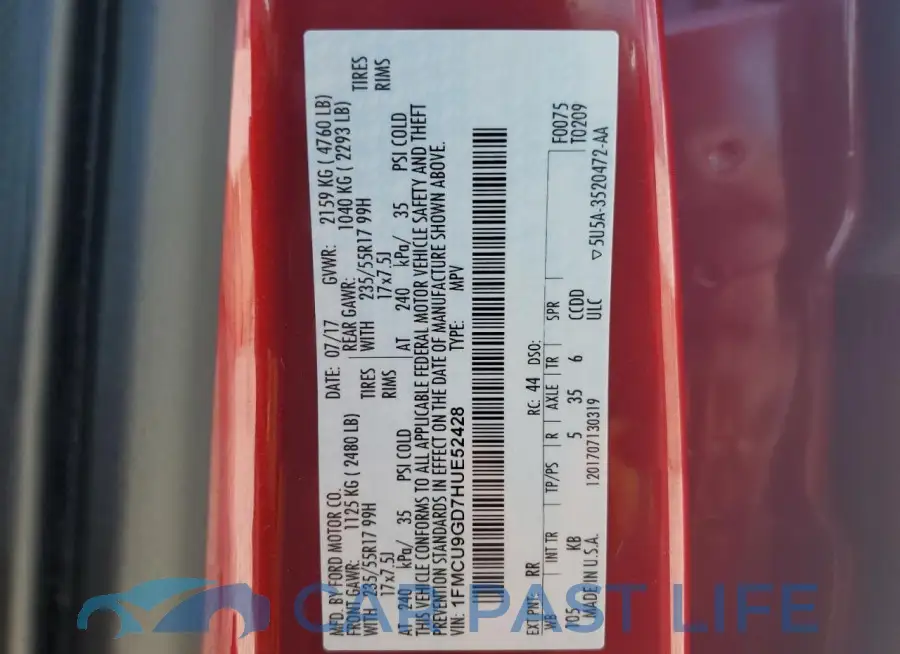 1FMCU9GD7HUE52428# 13