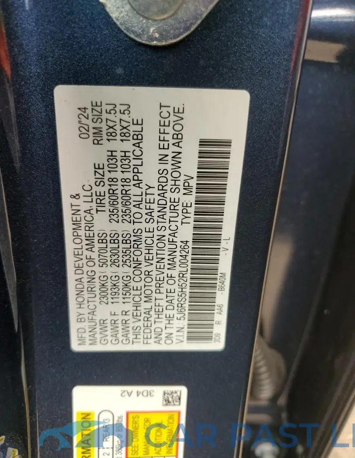 5J6RS5H52RL004264# 13