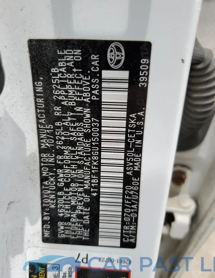 4T1BF1FK8GU150037# 13