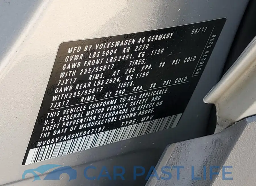 WVGBV7AX0HK047197# 13