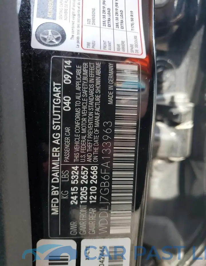 WDDLJ7GB6FA133963# 12