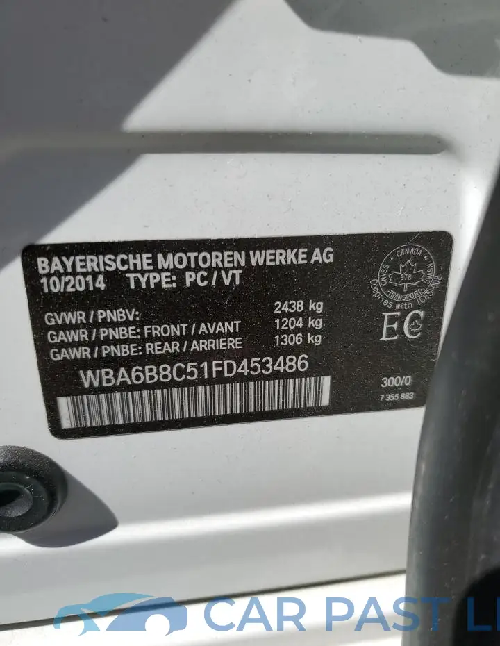 WBA6B8C51FD453486# 12