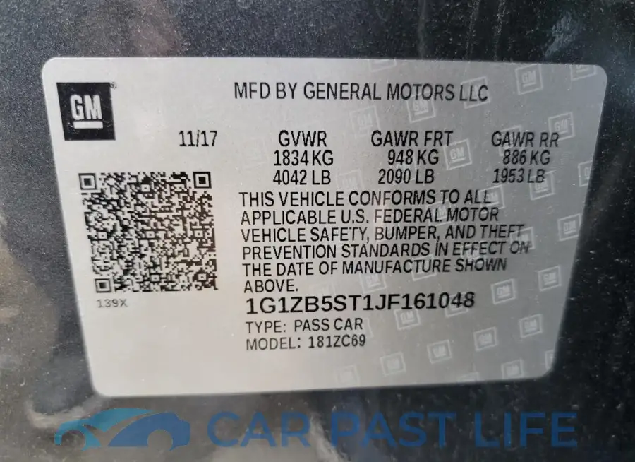 1G1ZB5ST1JF161048# 12