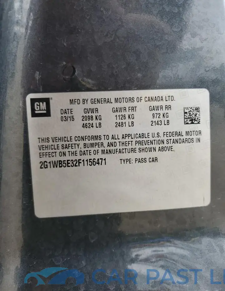2G1WB5E32F1156471# 12