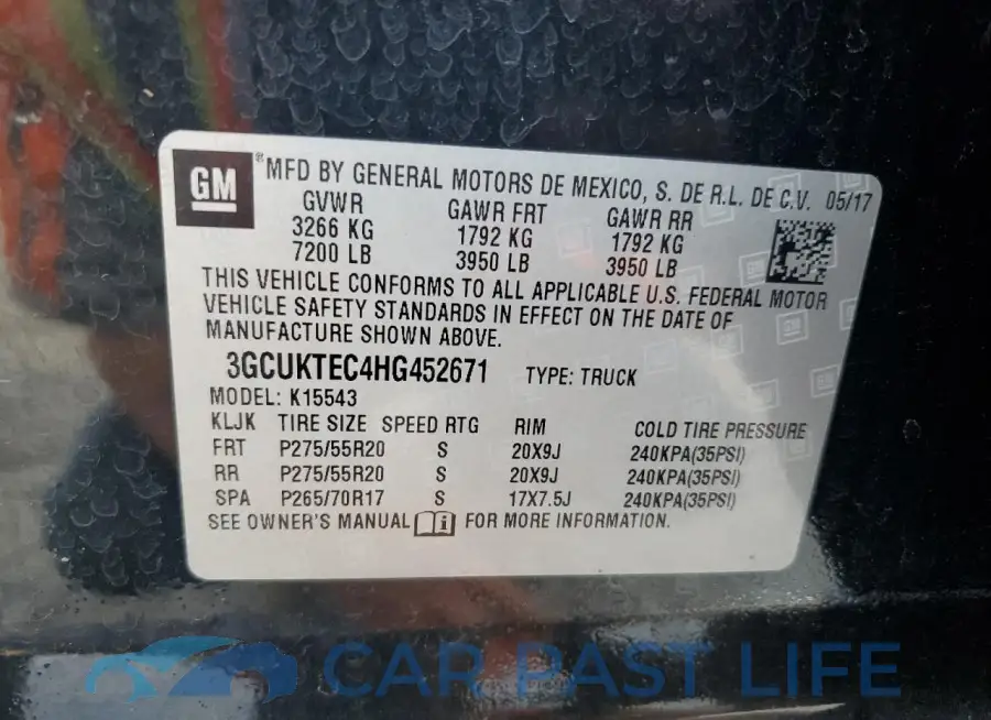 3GCUKTEC4HG452671# 12