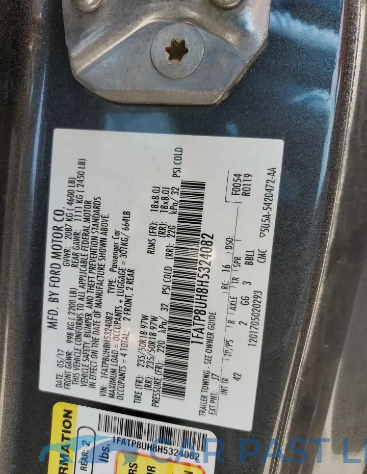 1FATP8UH8H5324082# 13