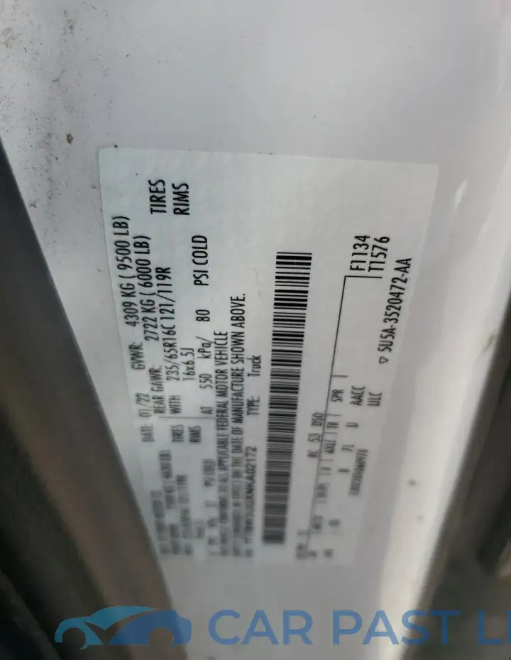 1FTBW3UGXNKA02172# 13