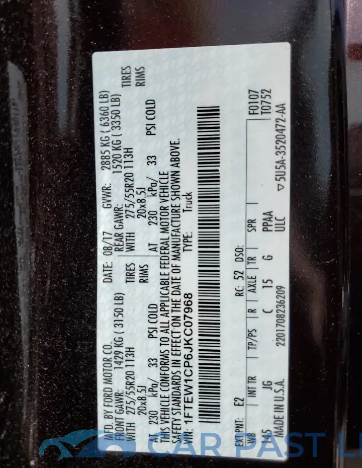 1FTEW1CP6JKC07968# 13