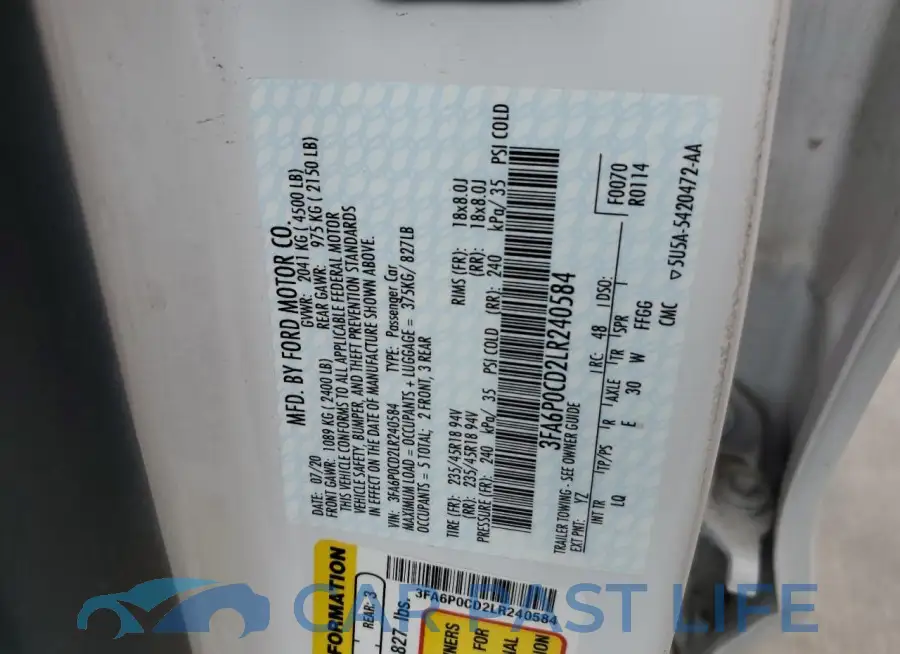 3FA6P0CD2LR240584# 12