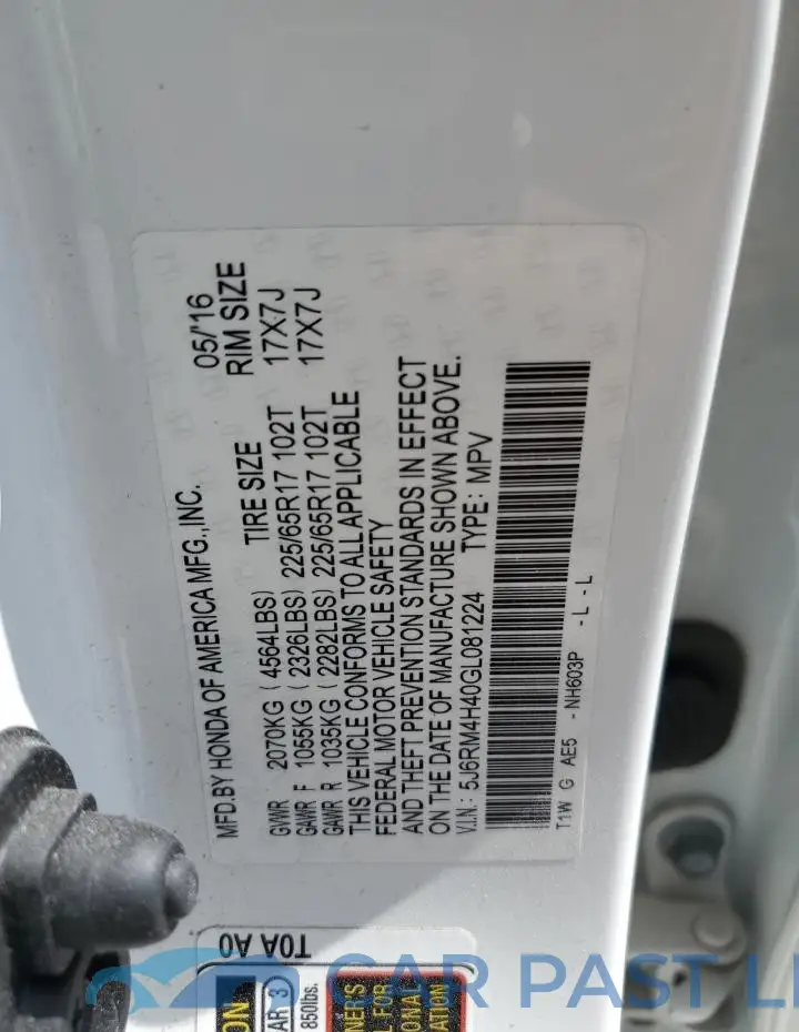 5J6RM4H40GL081224# 13
