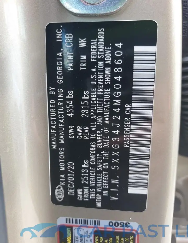 5XXG34J24MG048604# 12