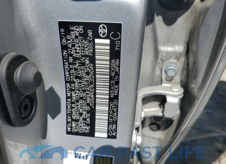 JTDS4RCE9LJ029049# 12