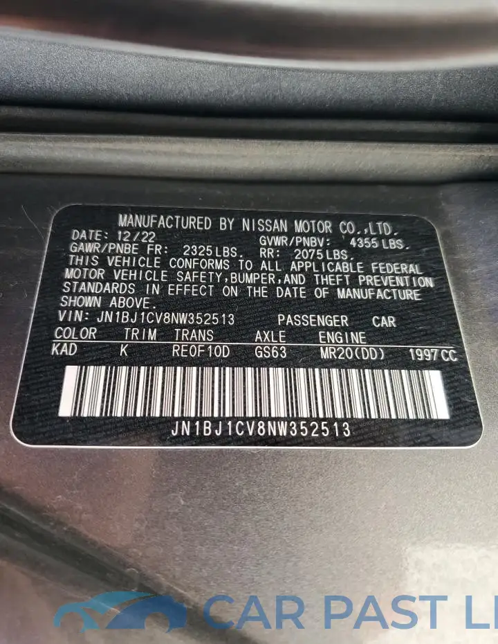 JN1BJ1CV8NW352513# 13