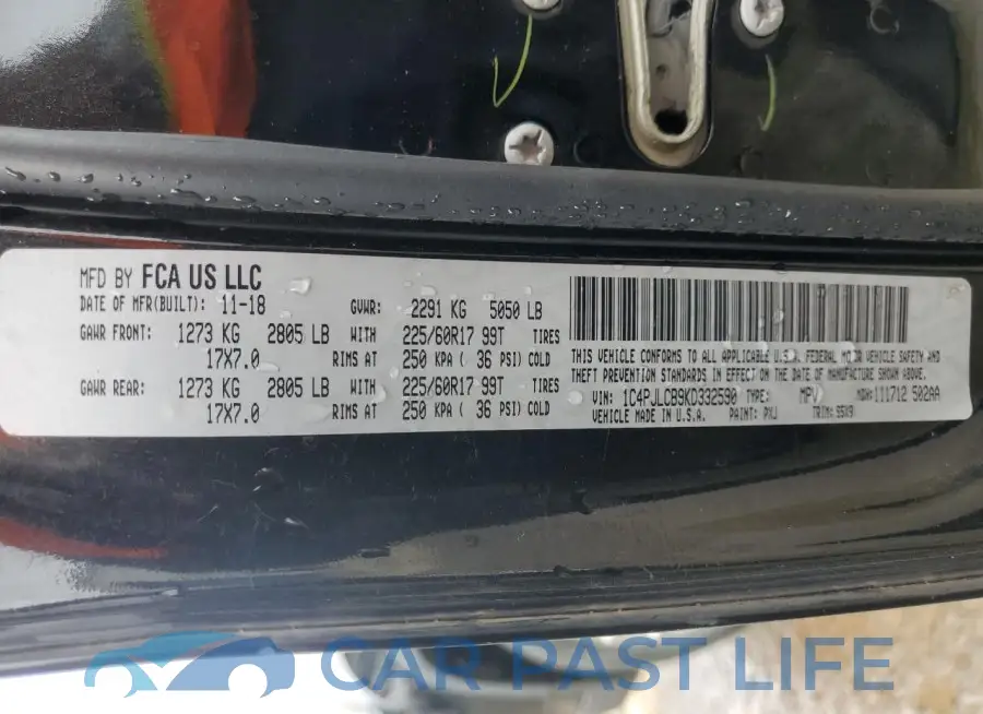 1C4PJLCB9KD332590# 13