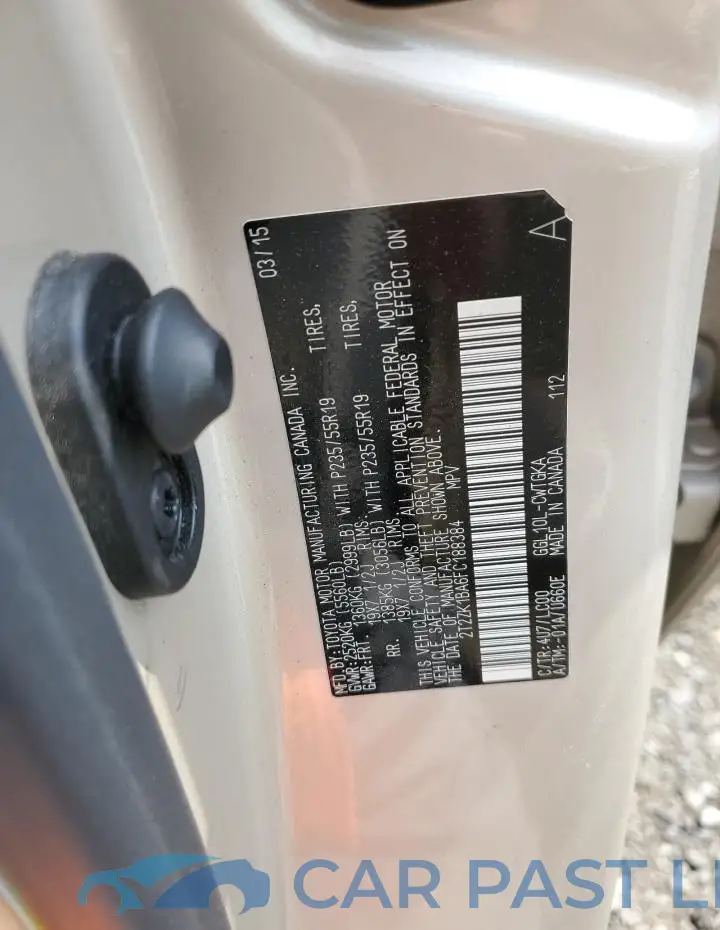 2T2ZK1BA6FC188384# 13