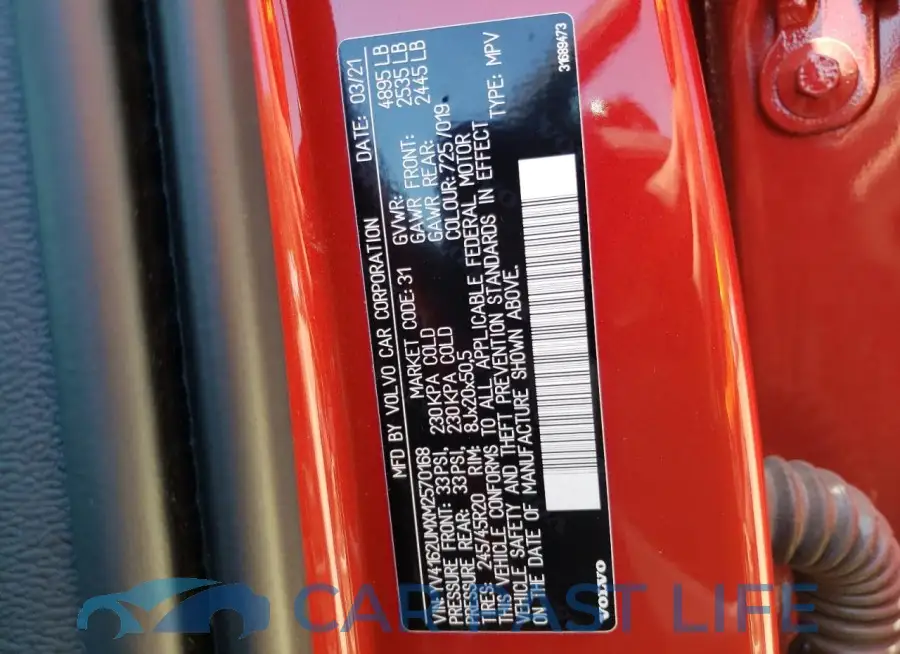 YV4162UMXM2570168# 14