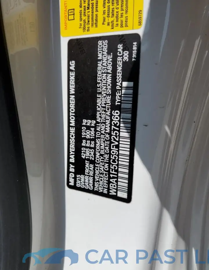 WBA1F5C59FV257366# 12