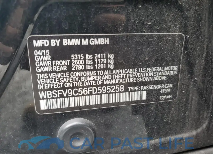 WBSFV9C56FD595258# 12