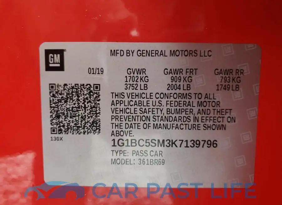 1G1BC5SM3K7139796# 12