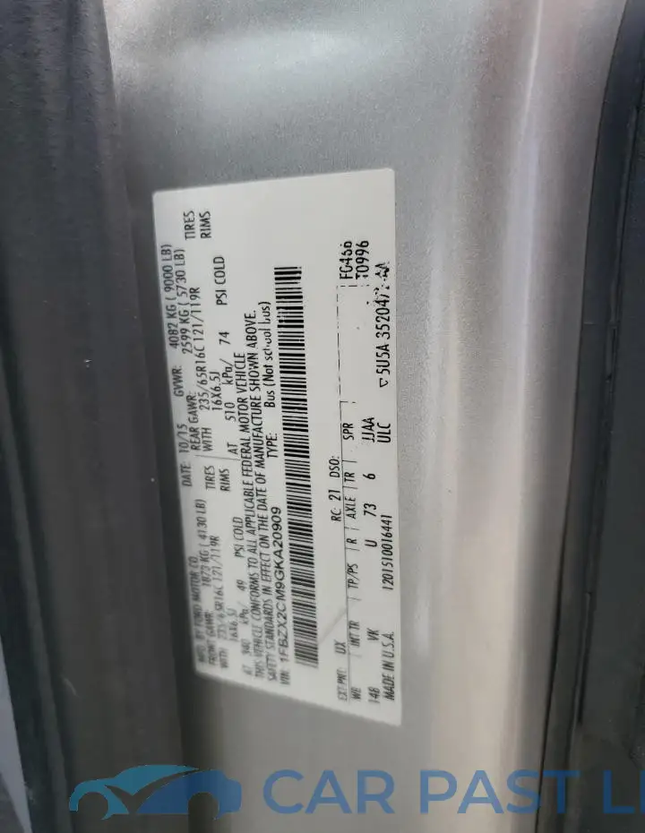 1FBZX2CM9GKA20909# 13