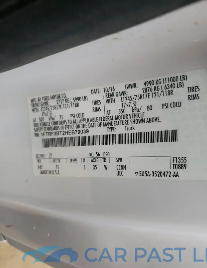 1FTRF3BT2HEB79039# 12