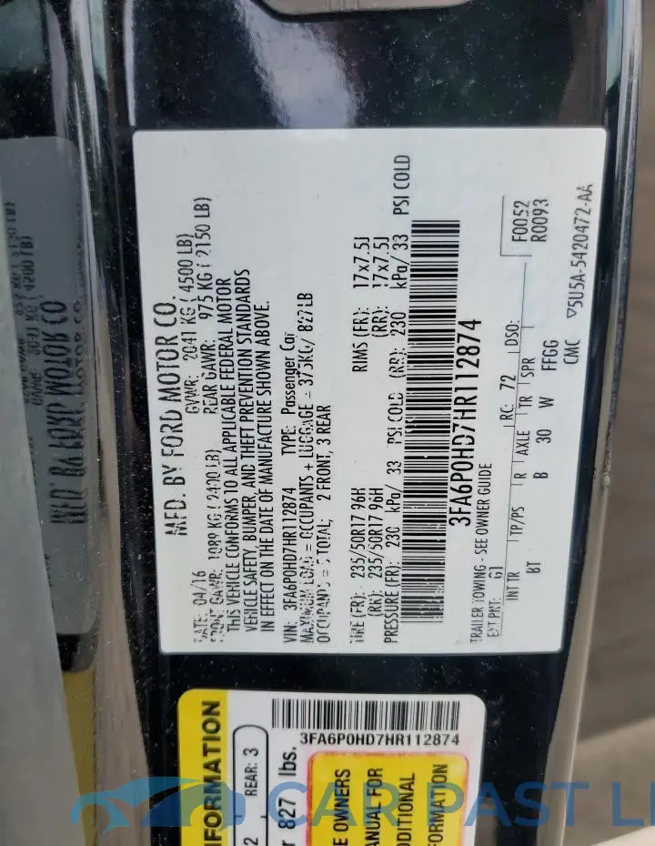 3FA6P0HD7HR112874# 13