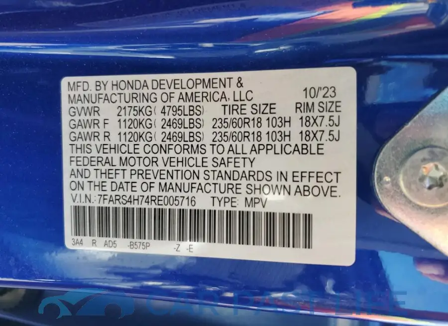 7FARS4H74RE005716# 14