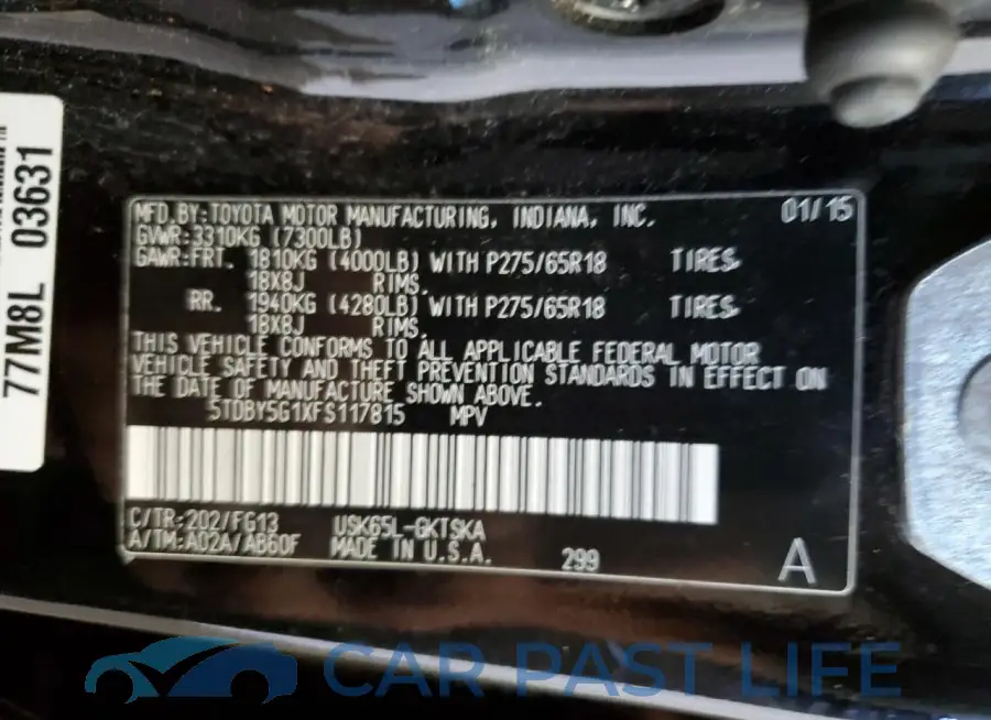 5TDBY5G1XFS117815# 13