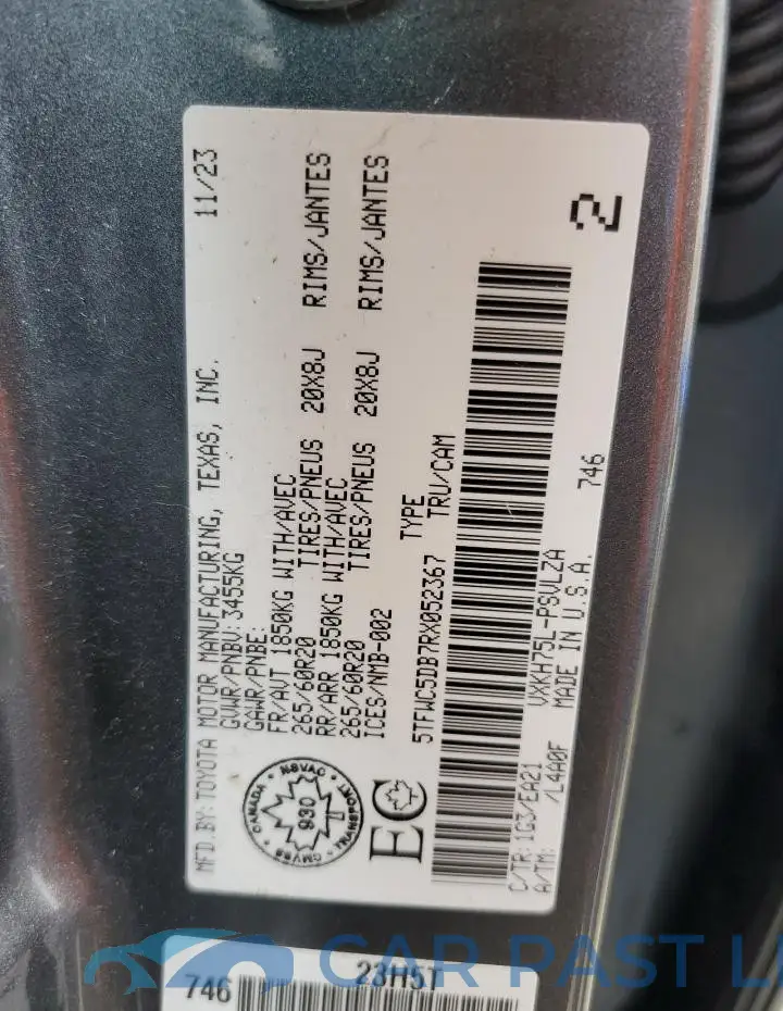 5TFWC5DB7RX052367# 12