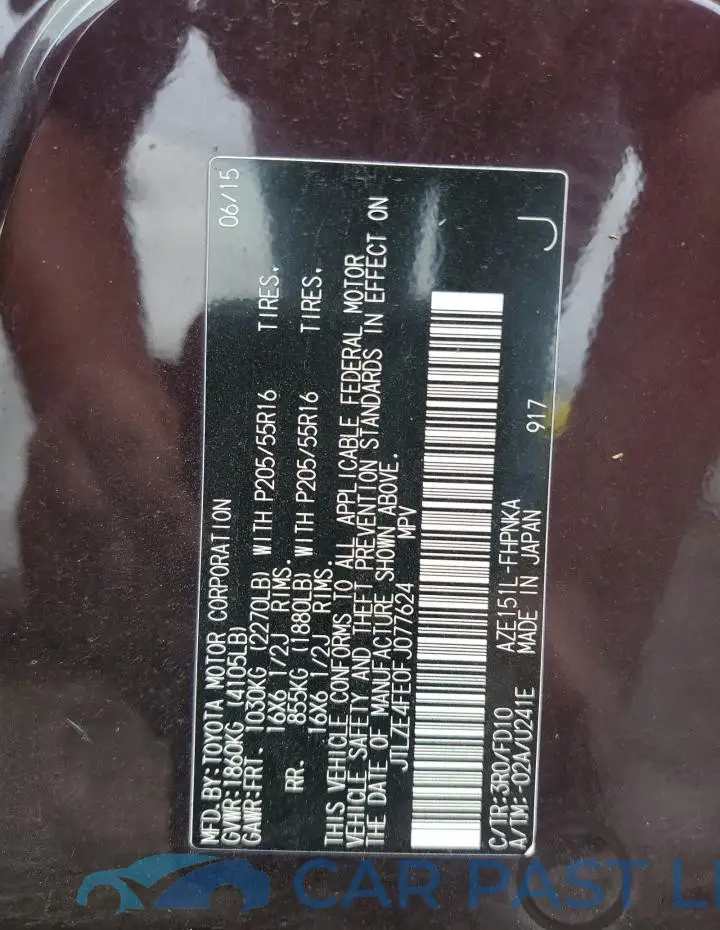 JTLZE4FE0FJ077624# 13