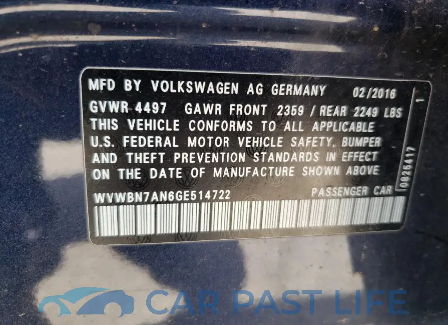 WVWBN7AN6GE514722# 12