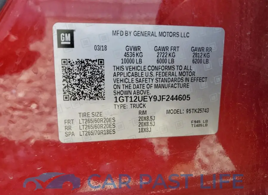 1GT12UEY9JF244605# 12
