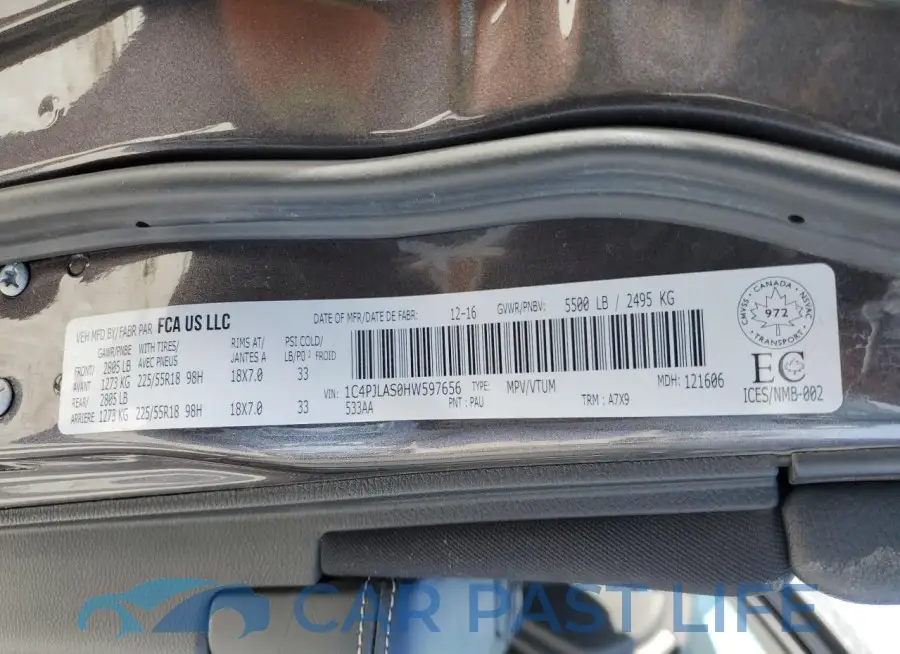 1C4PJLAS0HW597656# 13