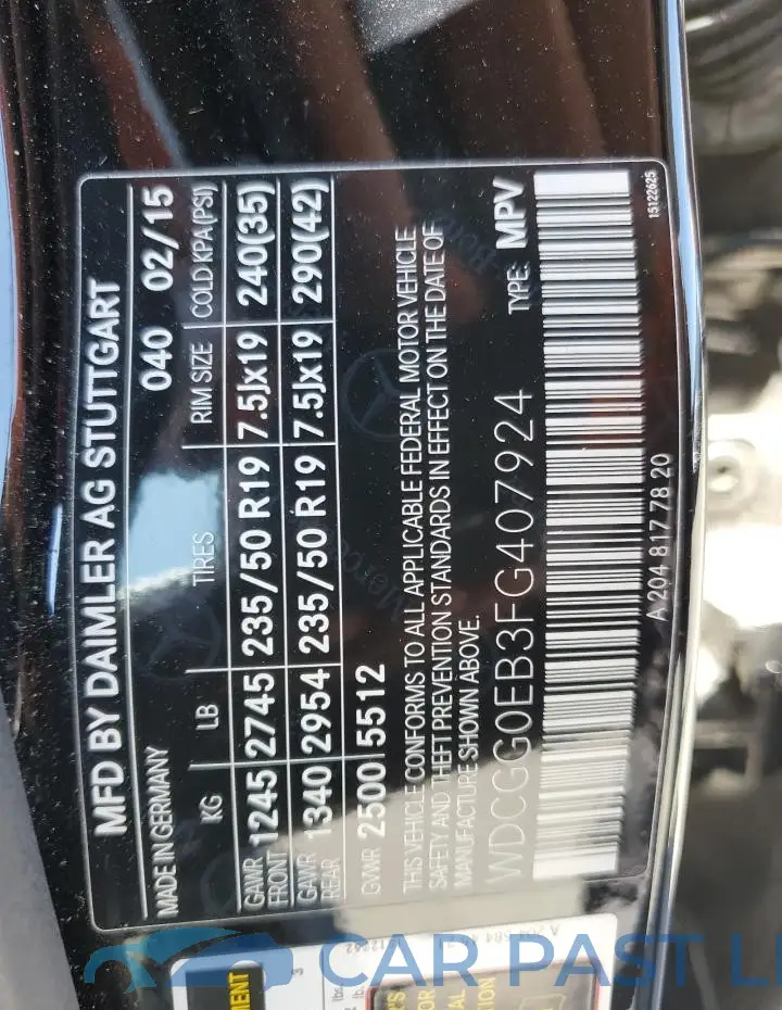 WDCGG0EB3FG407924# 12