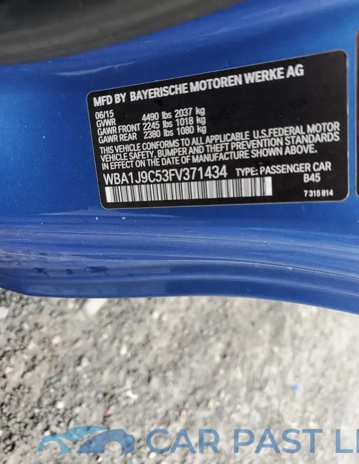 WBA1J9C53FV371434# 12