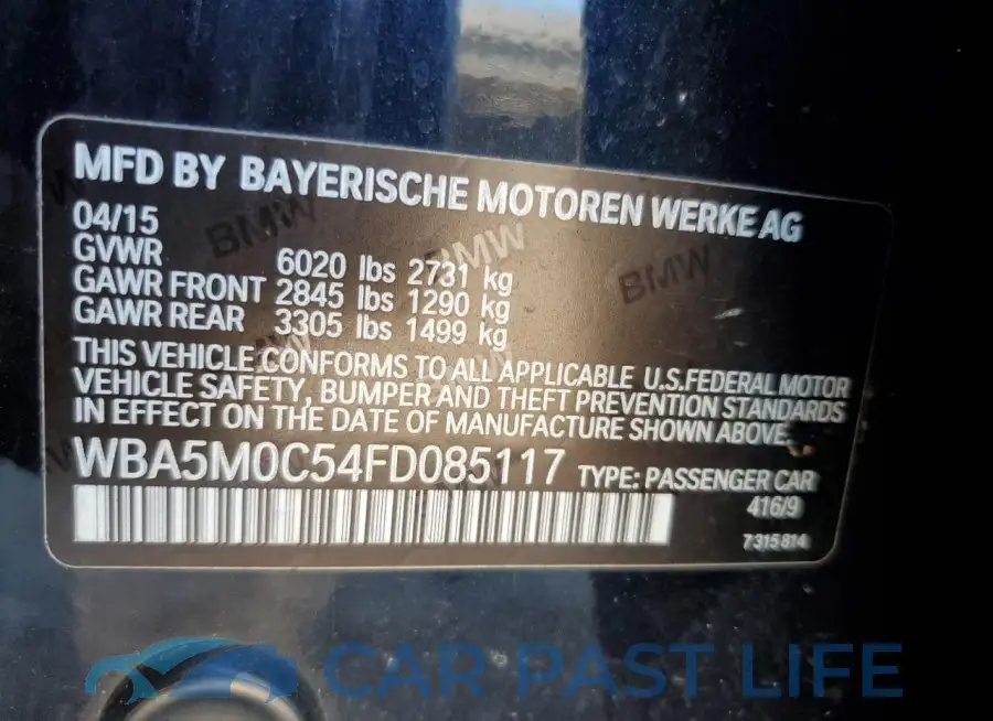 WBA5M0C54FD085117# 13