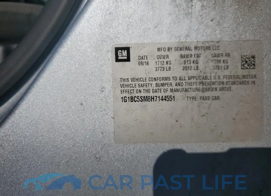 1G1BC5SM8H7144551# 12