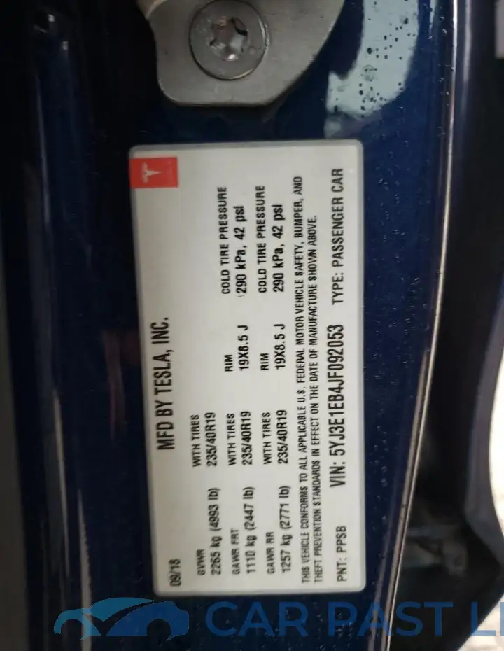 5YJ3E1EB4JF092053# 13