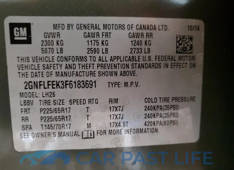 2GNFLFEK3F6183691# 13