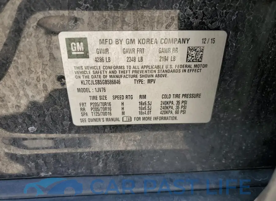 KL7CJLSB5GB586846# 13