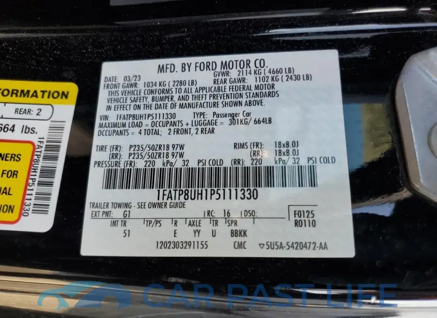 1FATP8UH1P5111330# 12