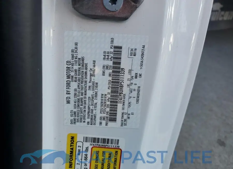 1FATP8UH8P5111339# 13